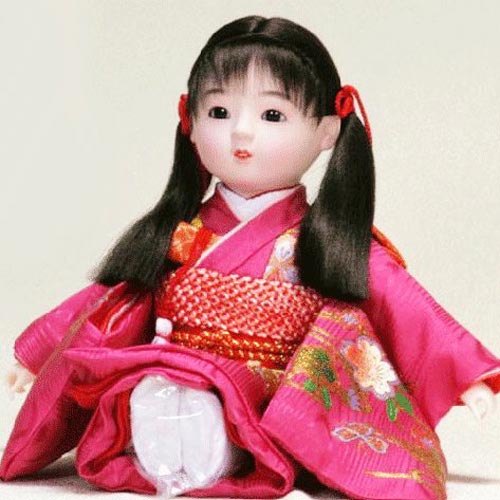 市松人形 日本人形 8号おさげ