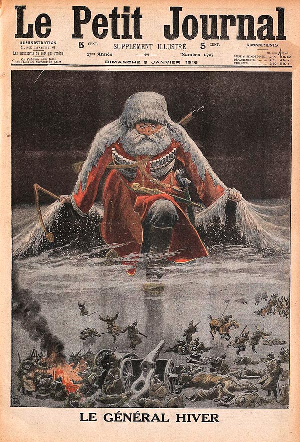 ロシアの「冬将軍」を描いたLe Petit Journalの表紙（1916年）