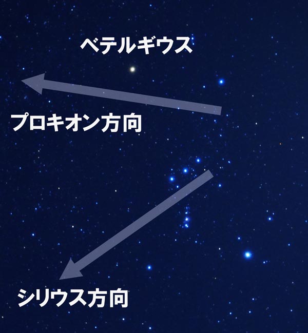 オリオン座を起点とした冬の大三角 見つけ方 探し方