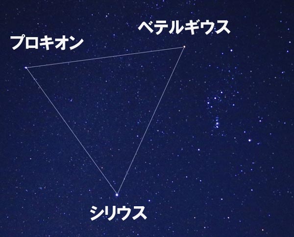 ベテルギウス シリウス プロキオン 冬の大三角