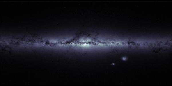 真横から見た天の川銀河