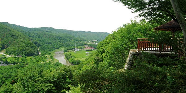 小諸城址　展望台　千曲川