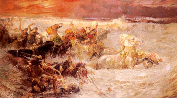 紅海に沈むファラオの軍