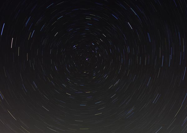 北極星を中心とした日周運動